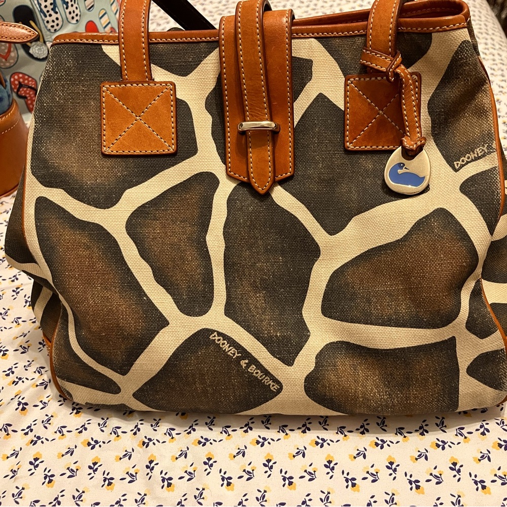 Giraffe printed Dooney and Bourke purse
